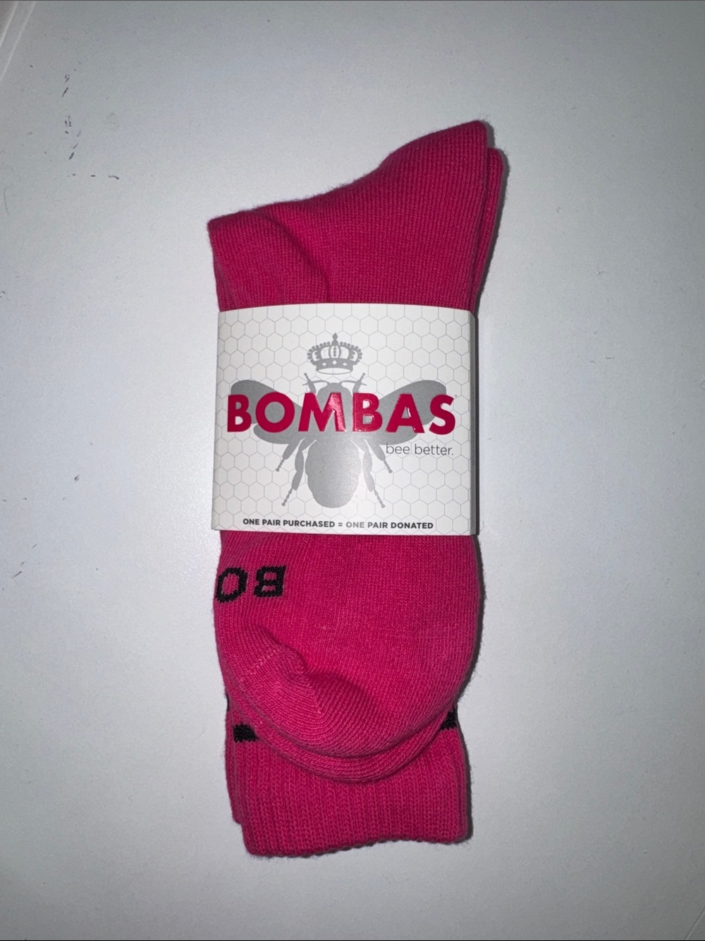 Bombas Bright Pink Crew Socks